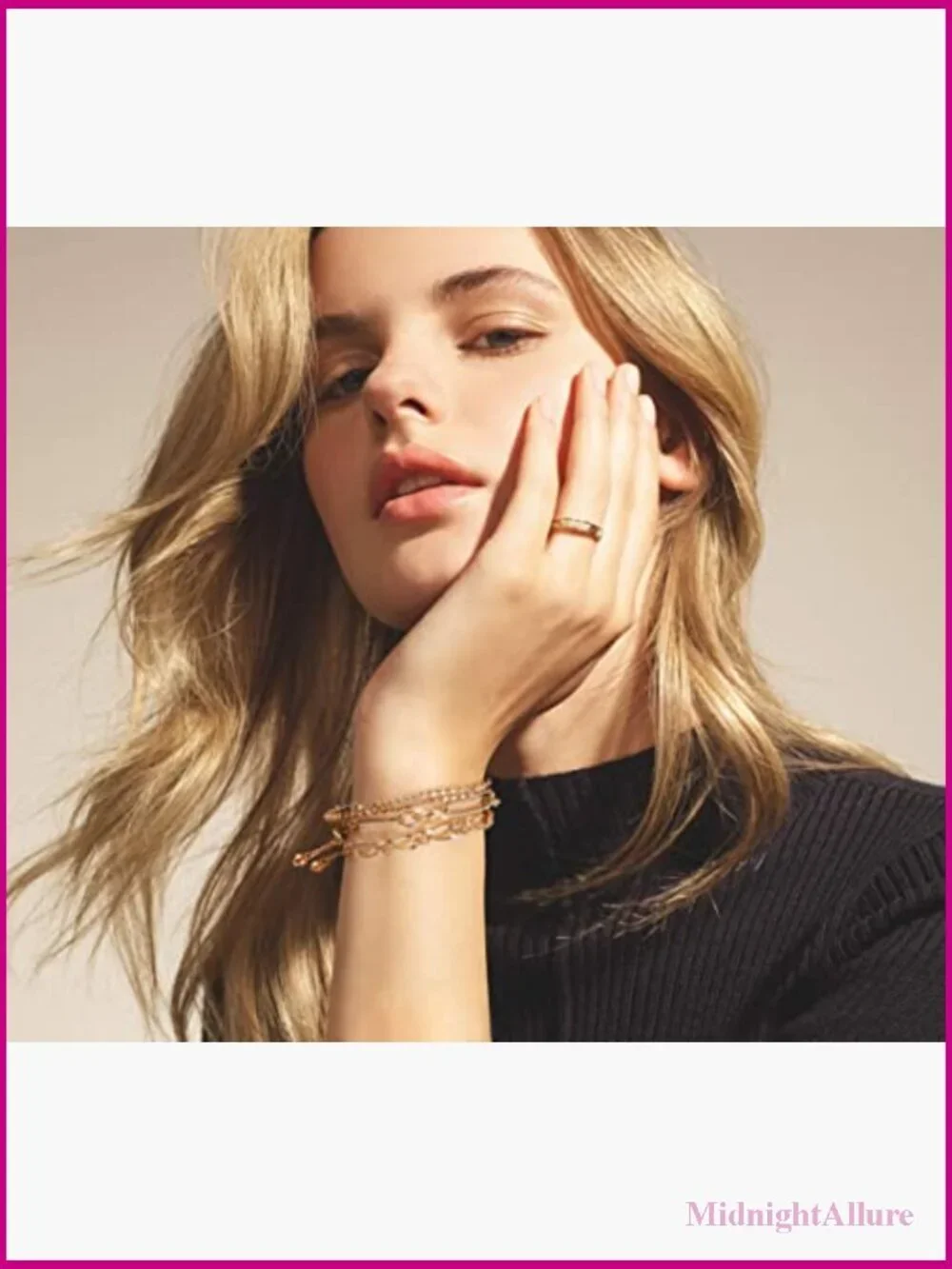 14K Gold Plated Adjustable Slider Chain Link Bangle Bracelet